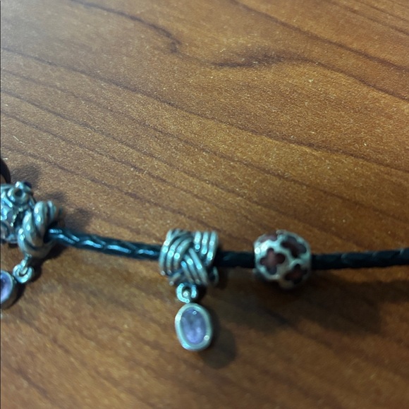 Silver and Black Charm Bracelet - Picture 5 of 9